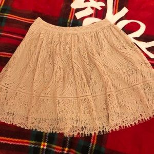 Lace pink skirt